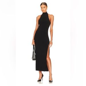 Norma Kamali high neck black dress